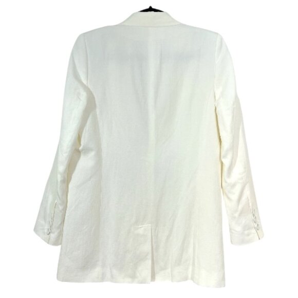 Anine Bing Madeline Madeleine Linen Blend Blazer Jacket Ivory Small Pre-Loved - Picture 4 of 4